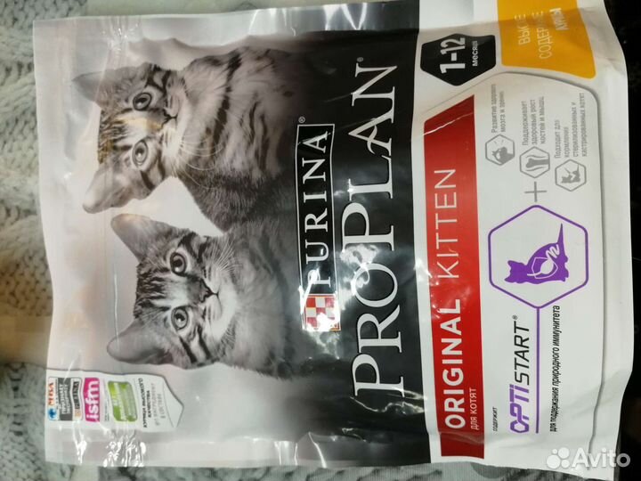 Корм для котят с высоким содержанием курицы 400гр