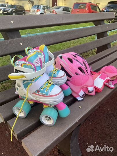 Роликовые коньки детские раздвижные