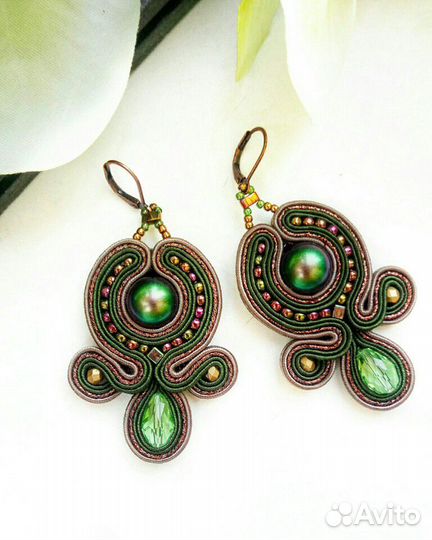 Сутажные серьги