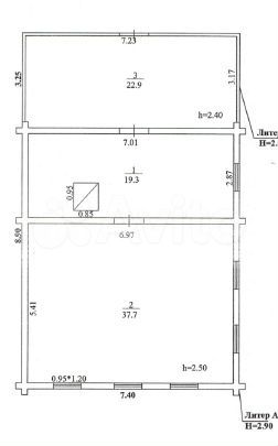 Дом 57 м² на участке 11,7 сот.