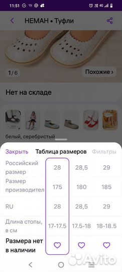 Туфли для девочки 28 размер