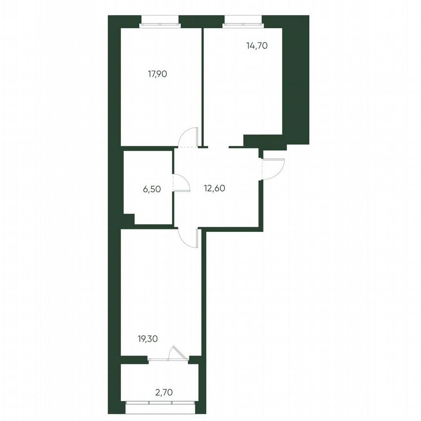 2-к. квартира, 73,7 м², 8/10 эт.