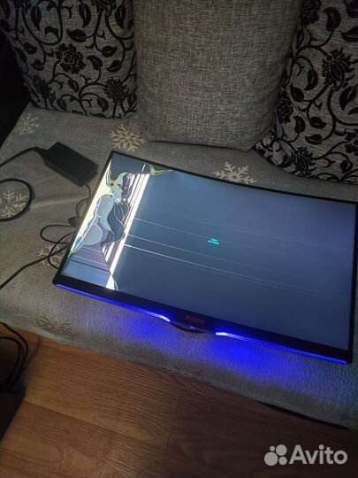 Монитор для компьютера 27 дюйма бу (битый)