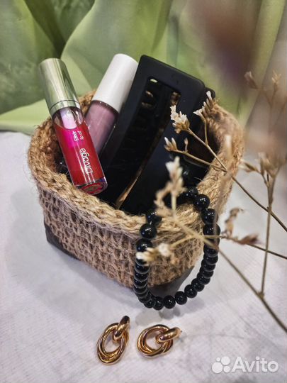 Корзина для хранения из джута