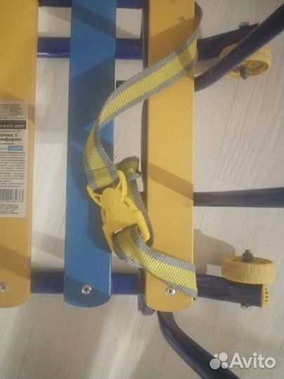 Санки с колесами и родительской ручкой