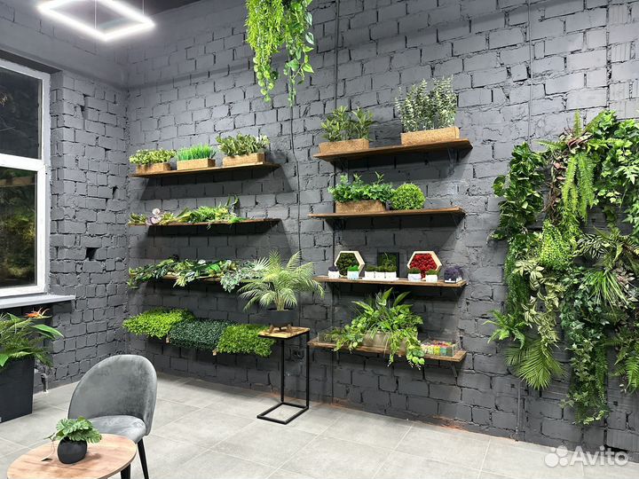 Искуственные растения и деревья, озеленение декор