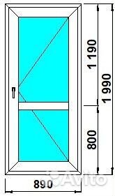 Металлопластиковая входная дверь 890*1990мм