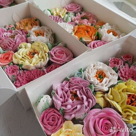 Съедобные букеты и наборы из зефира