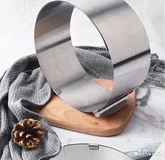 Раздвижное кондитерское кольцо для выпечки торта