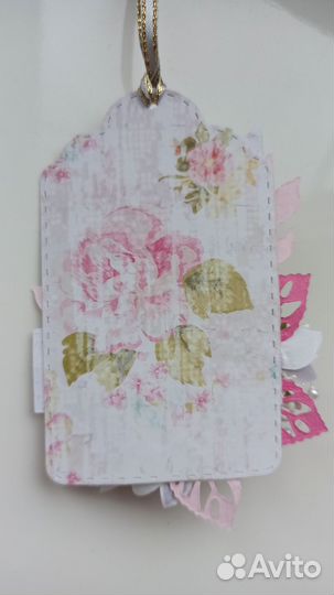 Открытка - бирка. Мини открытка ручной работы