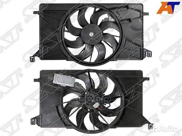 Диффузор радиатора в сборе mazda 3 08/ford FOC