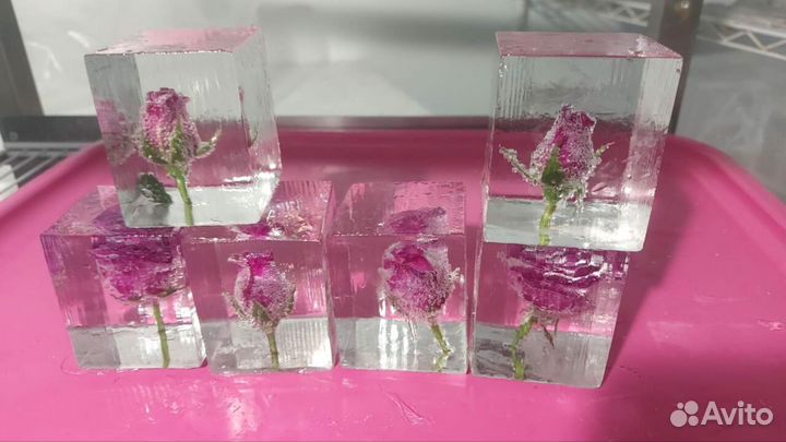 Лед с цветком для напитков 15115 грамм