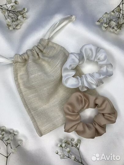 Резинка для волос женская из шелка набор 2шт