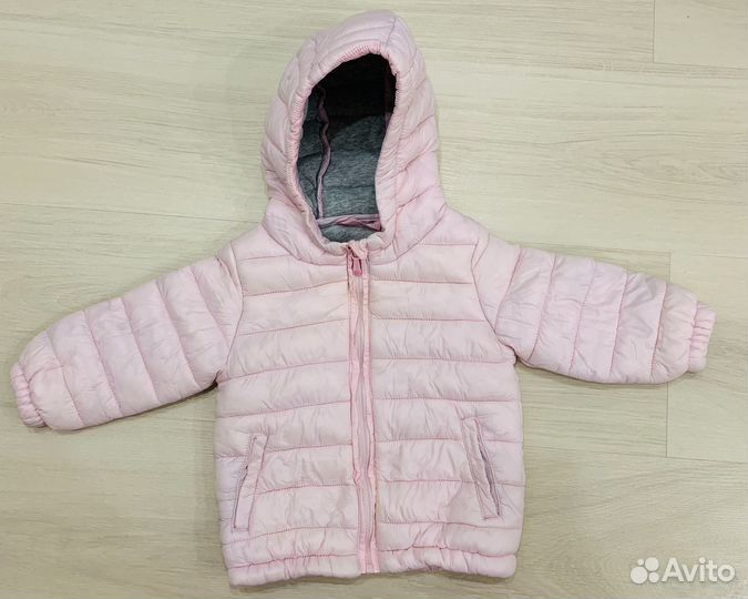 Утепленная детская куртка для девочки, 74 см