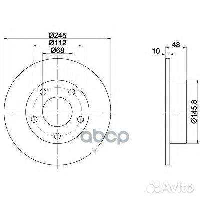 Диск тормозной задн. A4 (8D2 B5) A4 Avant (8D5