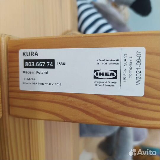 Детская кровать IKEA икеа кюра 90*200
