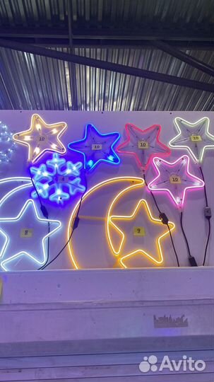 Снежинка светодиодные неоновые, 40 см, 60см, 96см