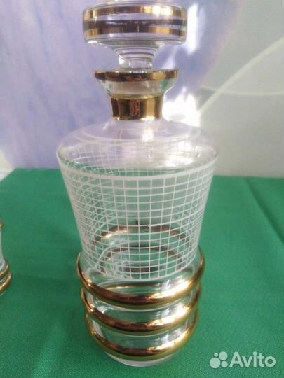 Графин с рюмками Богемия Чехословакия