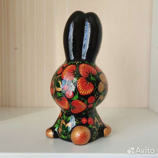 Кролик, хохлома, керамика 14 см