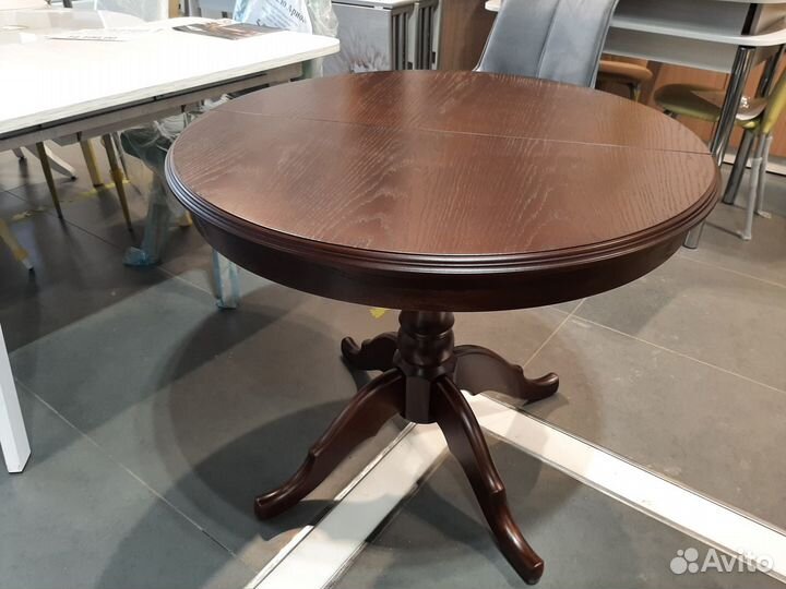 Стол круглый раздвижной массив орех