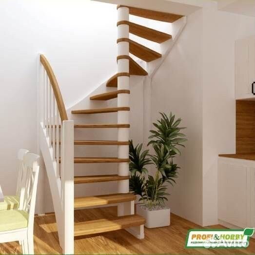 Деревянная лестница лс-04м под покраску