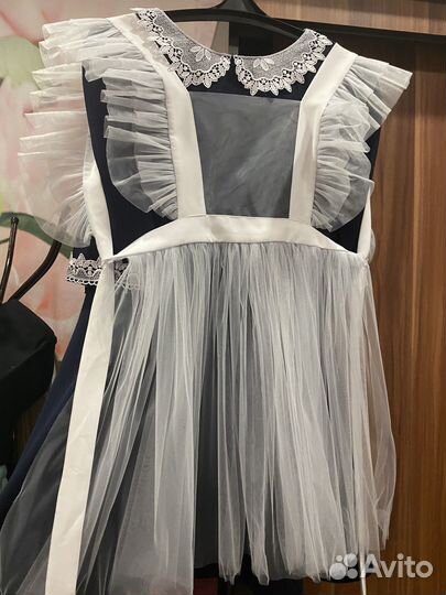 Белый школьный фартук 152-176