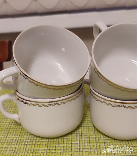 Чашки чайные фарфор СССР дфз Вербилки