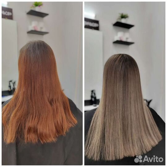 Сложное окрашивание волос, (Airtouch, Shatush)