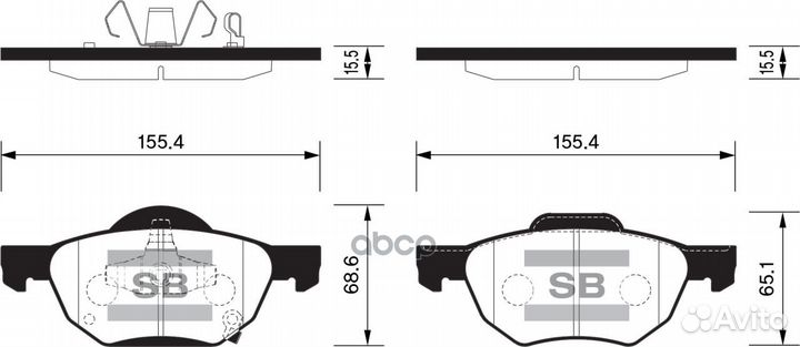 Колодки передние Honda/Sangsin/ SP1573 Sangsin