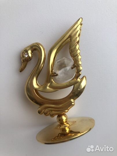Фигурка-статуэтка лебедь с кристаллами Swarovski