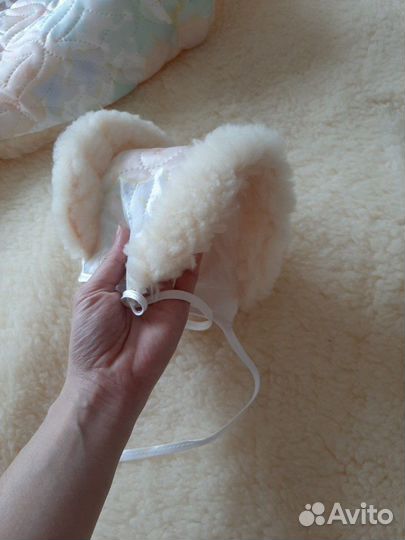 Конверт и одеяло на овчине для новорождённых