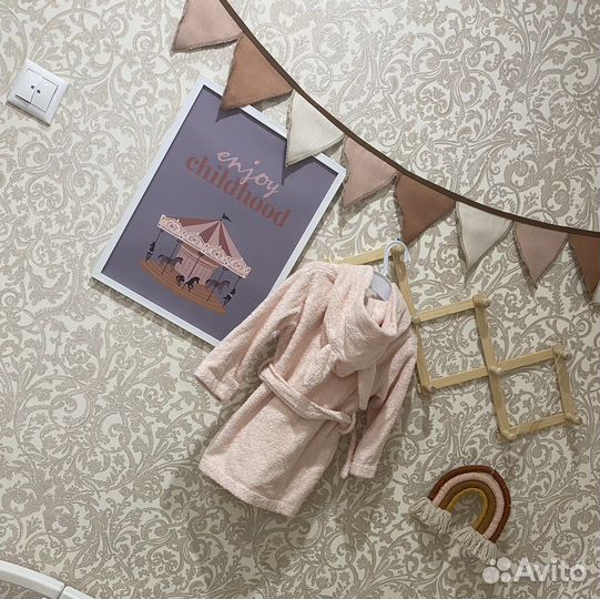 Халат детский махровый lukno, морозное утро