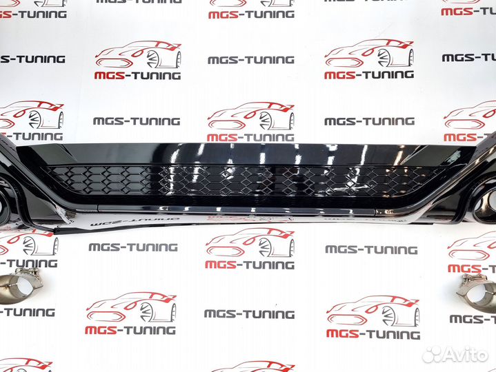 Задний бампер+диффузор Audi A4 RS4 В9 2019-н.в