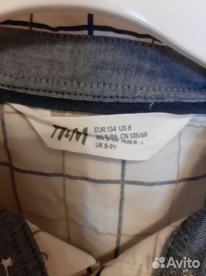 Рубашка на мальчика 134 h&m