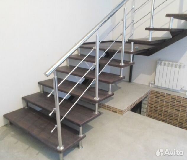 Металлокаркас Лестницы под Обшивку на Второй Этаж
