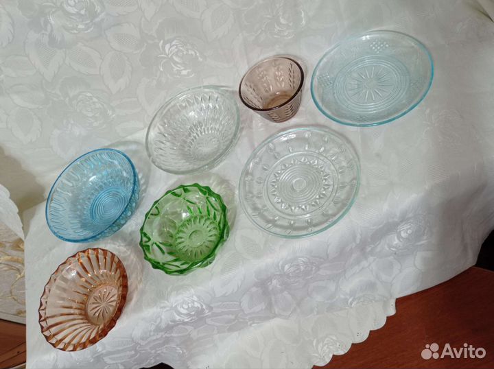 Винтажное цветное стекло СССР