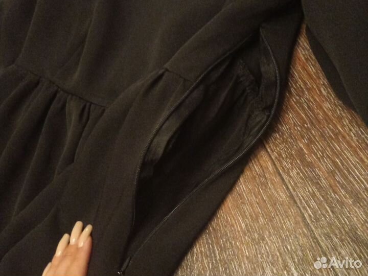 Пышное черное платье 44 р