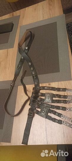 Антикварный казачий пояс серебро 84 проба