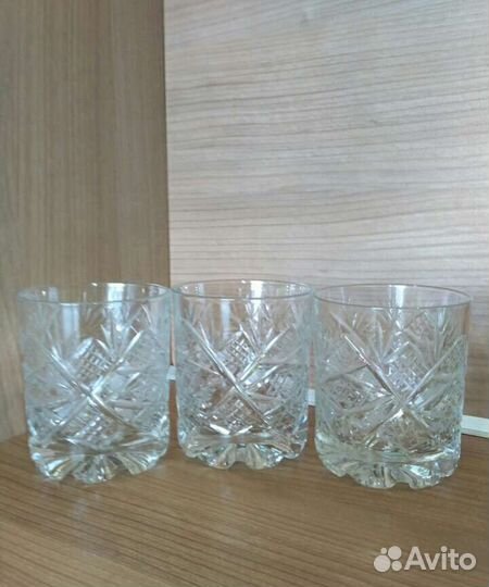 Стаканы хрустальные 2 набора СССР