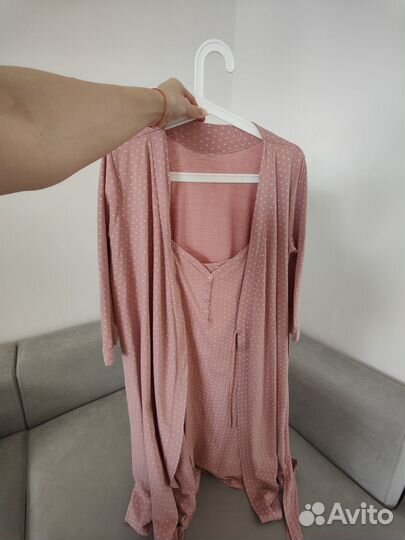 Комплект халат и сорочка в роддом 46р