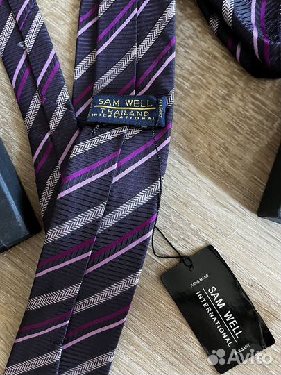 Галстук, запонки и зажим в наборе. Новый с биркой