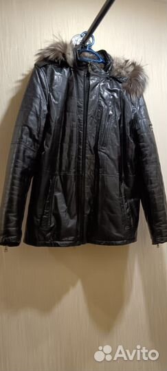 Зимняя куртка кожаная Kraken