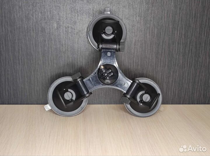 Тройной кронштейн присоска для экшн камеры GoPro