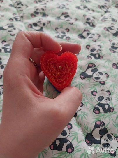 Свеча-сердце из натуральной вощины