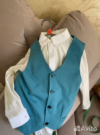 Рубашка боди и жилет фигурное катание