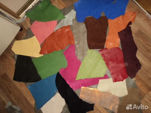 Продам набор из кусков замши и кожи