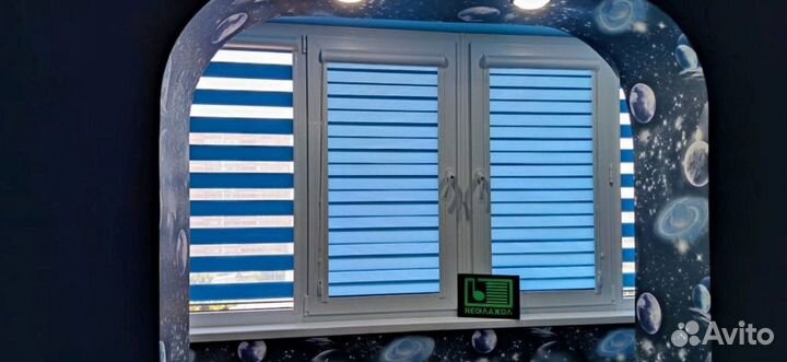 Рулонные шторы день ночь зебра D762H-F66131