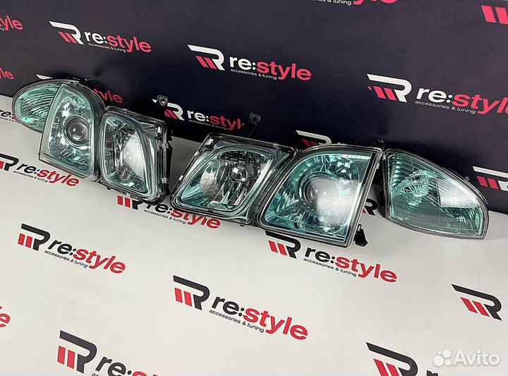 Фары Lexus LX470 Галоген Зеленые