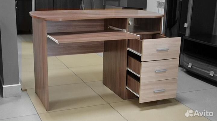 Стол письменный Меркурий Ясень шимо тёмн/светл