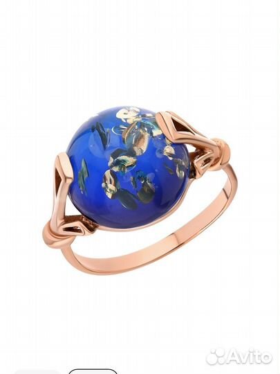 Кольцо sunlight серебро с позолотой